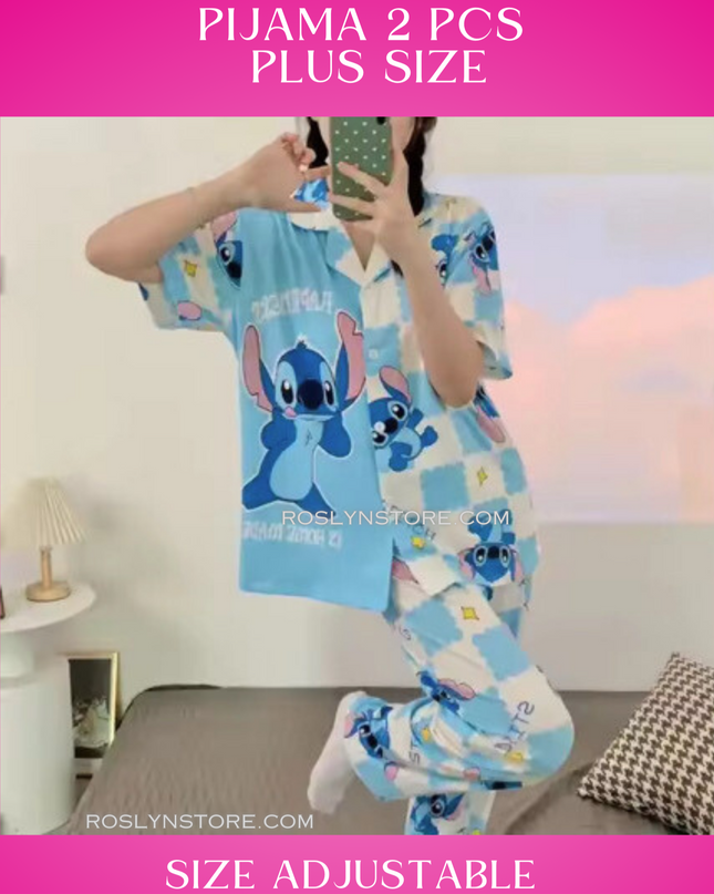 PIJAMAS KAWAII- - (2 pcs Pijama ) (M-L-)adjustable Pijama $11 / buy 3 price is $9 per each Pijama
