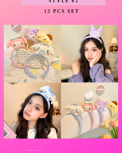 Headband Sanrio - diademas peluches  (12 pcs per set)