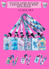 STITCH CARD HOLDER LANYARD WITH MINI KEYCHAIN - 12 PCS SET