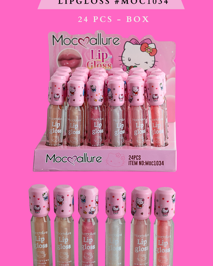 MOCALLURE KITTY LIPGLOSS #MOC1034 24 PCS - BOX