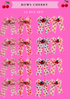 CHERRY  BOWS  (#RS57146) - 12 PCS SET
