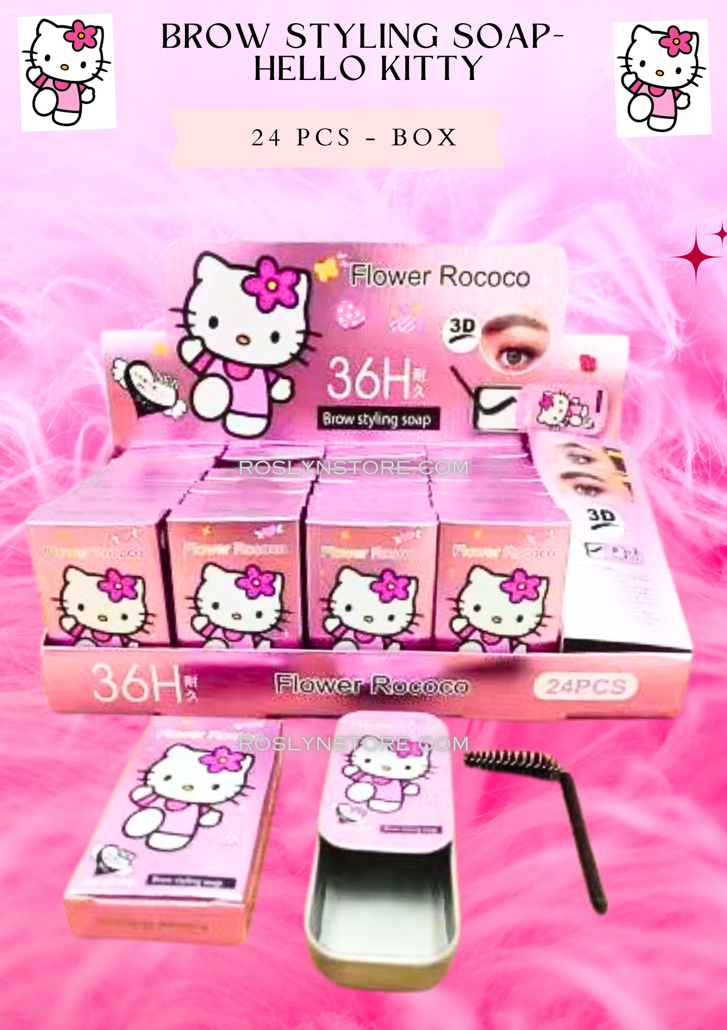 BROW STYLING SOAP-HELLO KITTY - 24 pcs