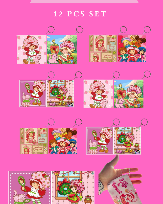 COIN BAG strawberry#2 - 12 PCS SET