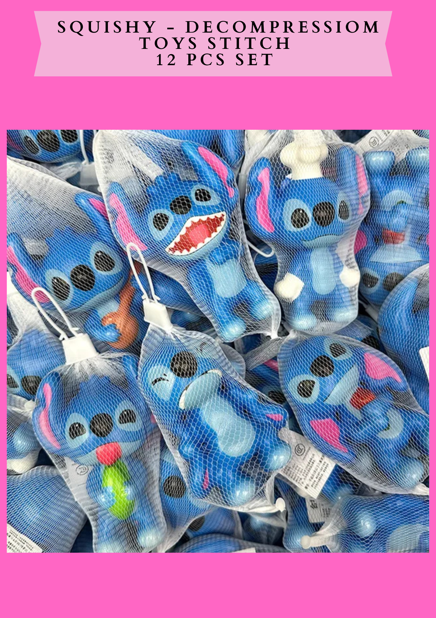 SQUISHY - DECOMPRESSIOM TOYS LABUBU CARTOON - 12 PCS SET