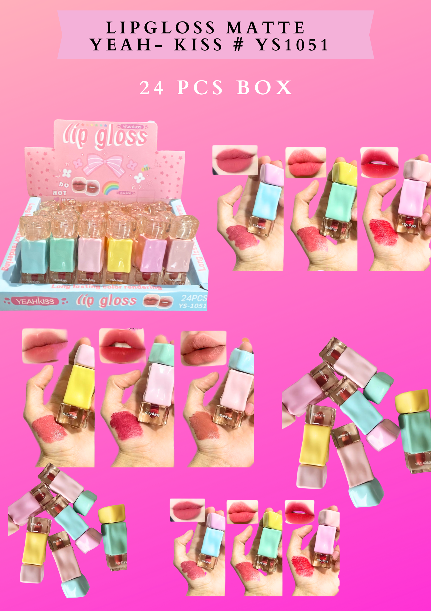 LIPGLOSS MATTE YEAH - KISS # YS1051 24 PCS BOX