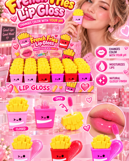 MAGIC LIP GLOSS-FRENCH FRIES-RIMOCOO-24PCS (COD R9543)