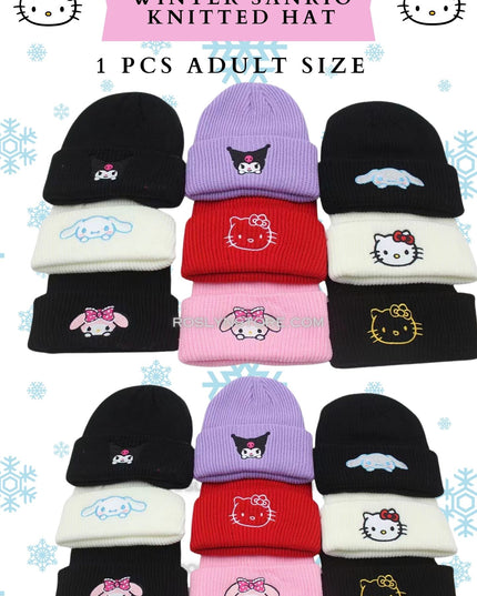 WINTER  SANRIO - KNITTED HAT - Adult Size -