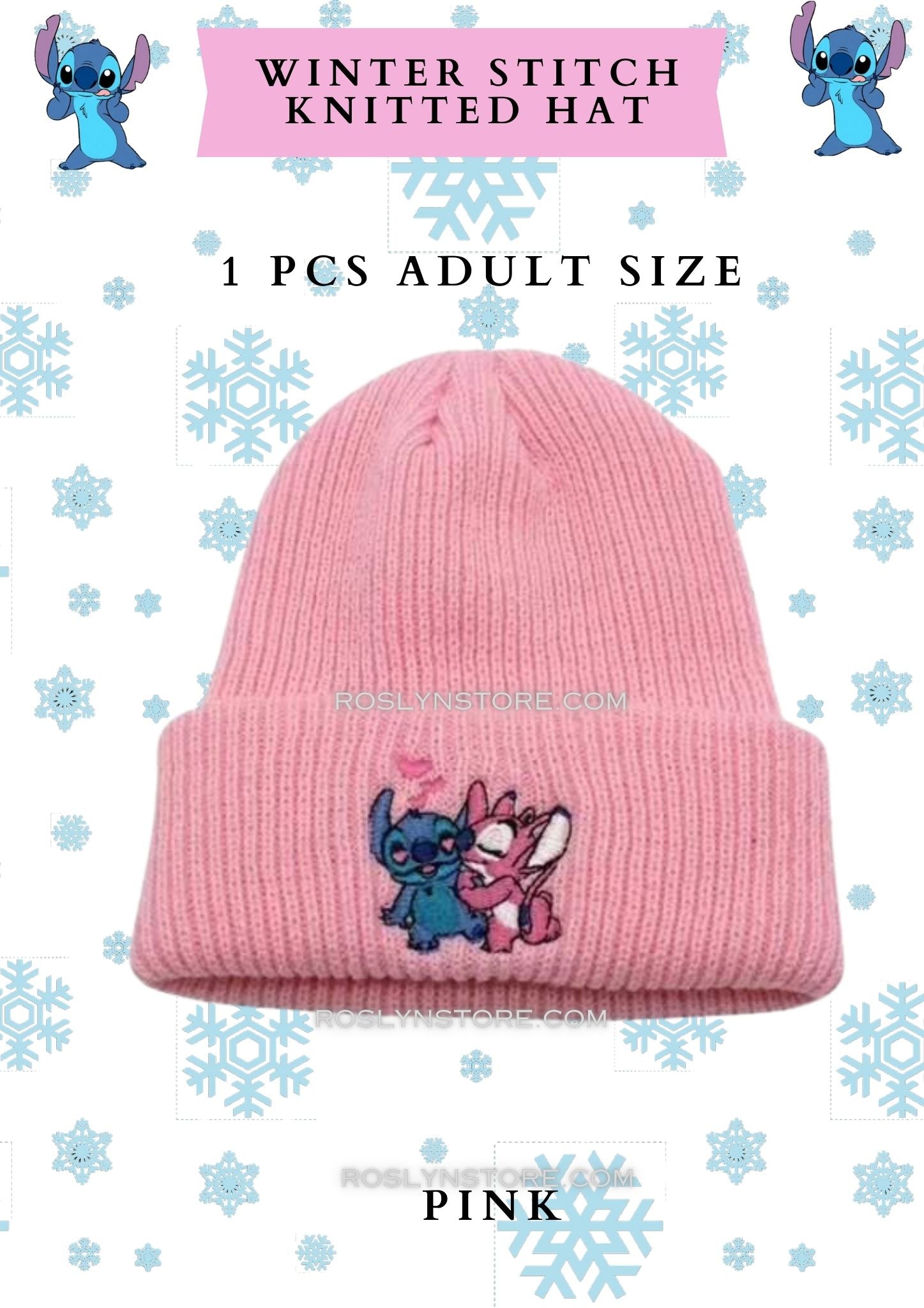 WINTER  STITCH- KNITTED HAT - Adult Size - buy 6 the price is $5 per each