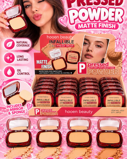 PRESSED POWDER INFALLIBLE  -HOOEN BEAUTY - 24 PCS ( cod 0033)