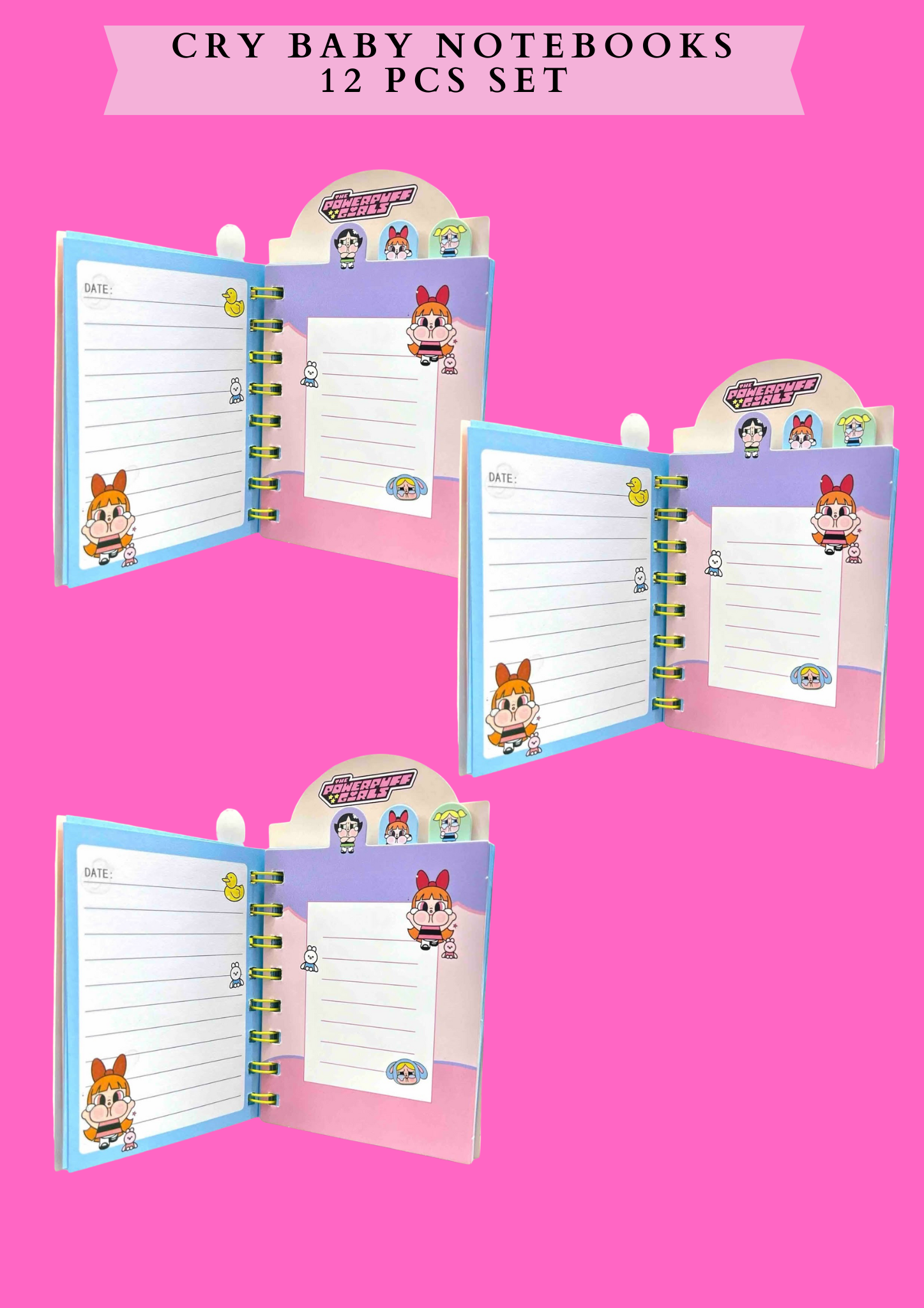CRY BABY-  MINI NOTEBOOKS -12 PCS SET