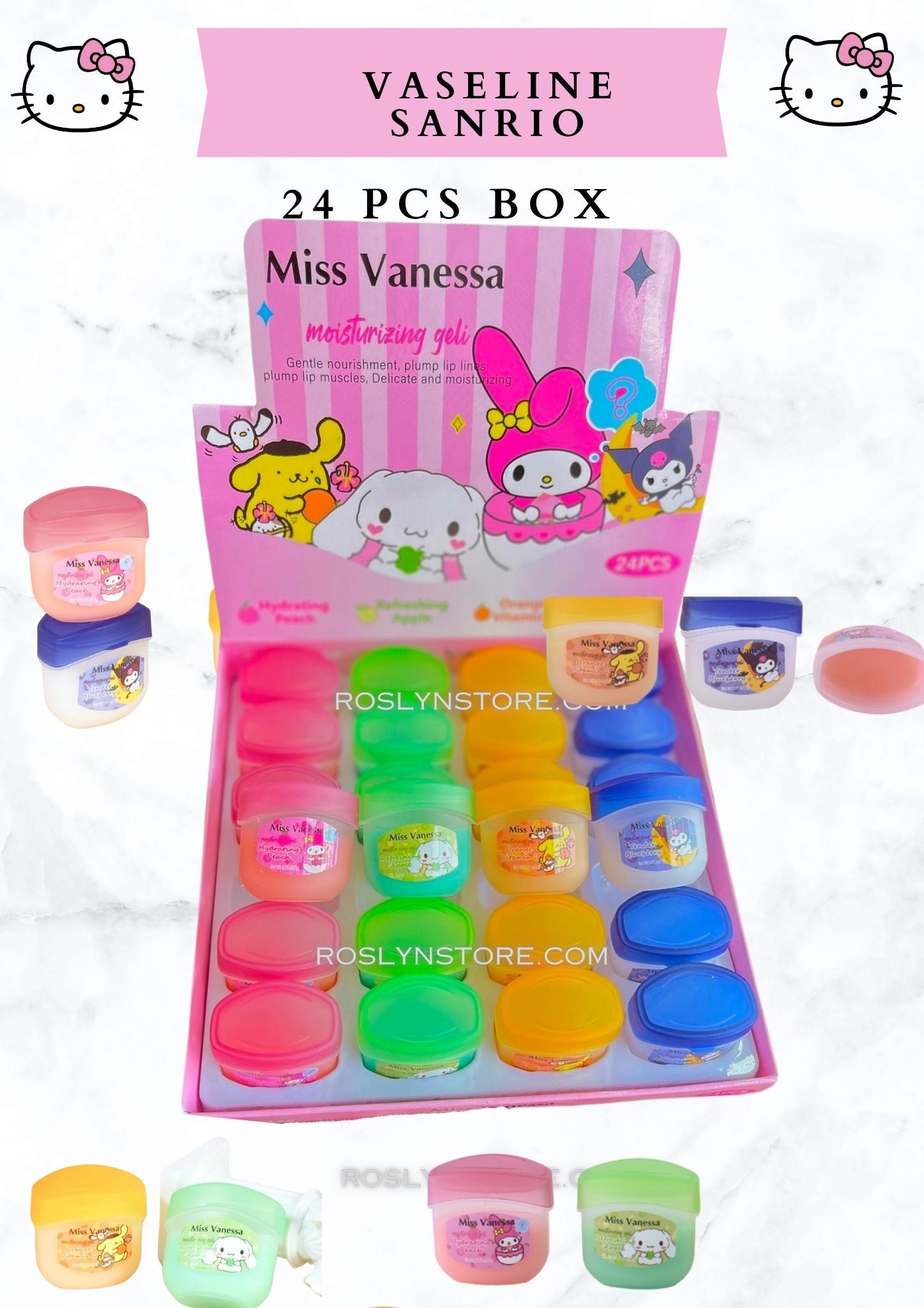 MINI VASELINE SANRIO- 24 PCS BOX