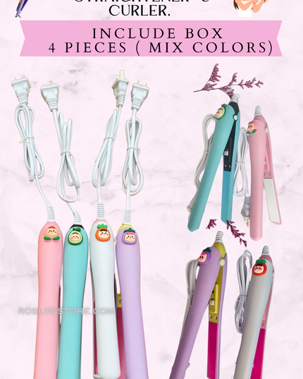 2 IN 1 CERAMIC HAIR STRAIGHTENER & CURLER.