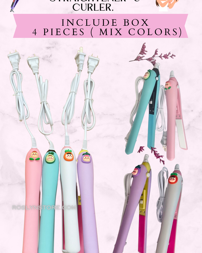 2 IN 1 CERAMIC HAIR STRAIGHTENER & CURLER.