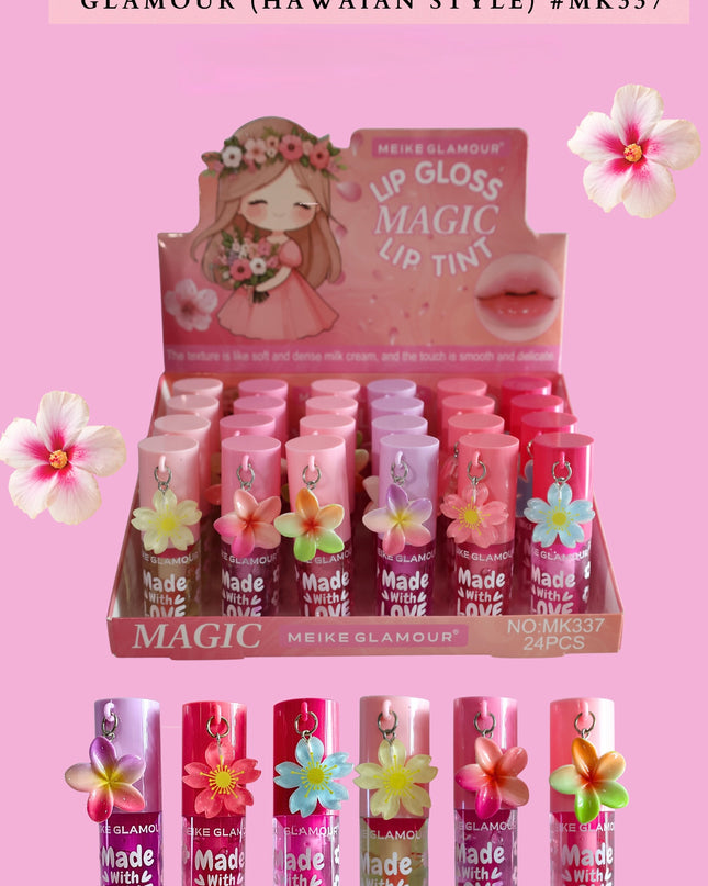 LIPGLOSS MAGIC LIP TINT - MEIKE GLAMOUR (HAWAIAN STYLE) #MK337 (24 PCS BOX)