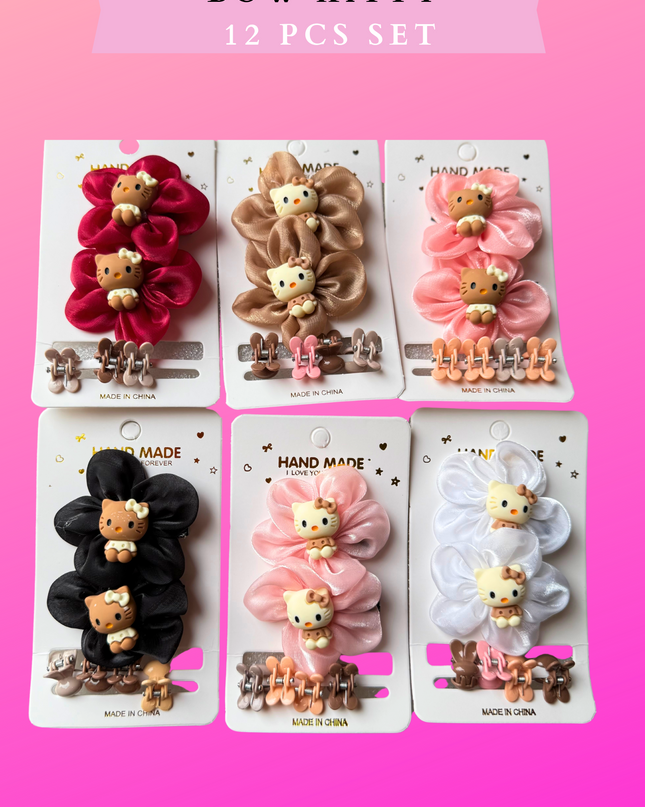 BOWS CAT- 12 pcs set (kitty)