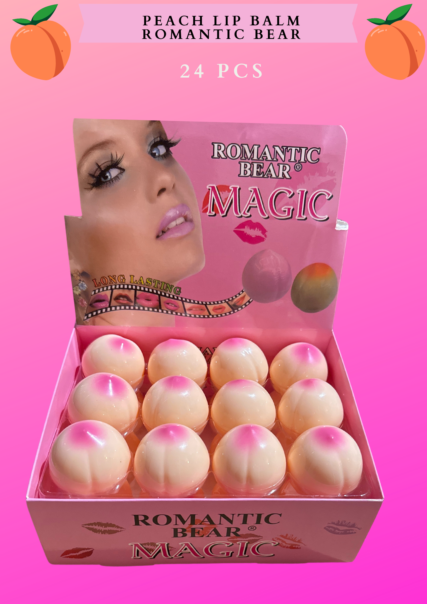 PEACH - LIP BALM - 24 pcs #S015