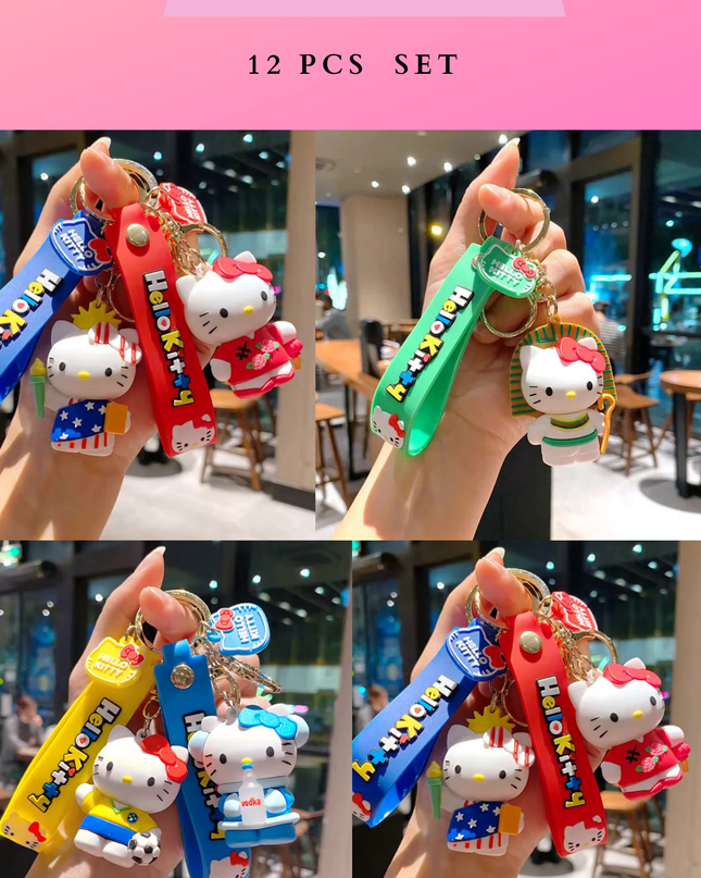 KEYCHAIN - KITTY ( 12 pcs set)