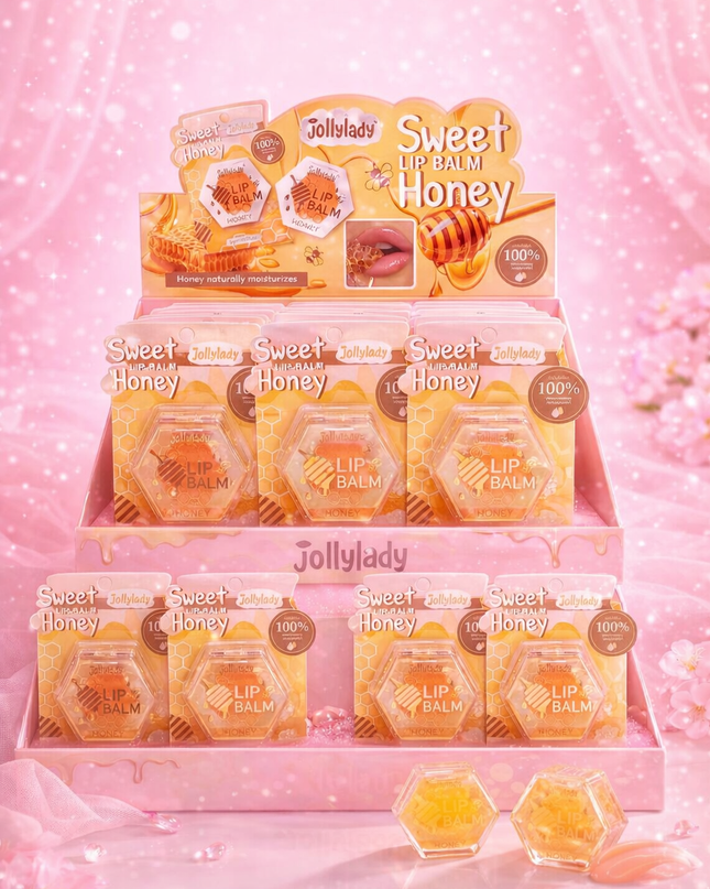 Sweet lip balm honey jolly lady - 24 pcs box #JL0087