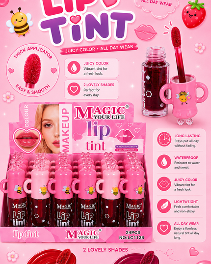 LIP TINT Sweet Bee Magic your life  ( #LC1128)  - 24 PCS BOX