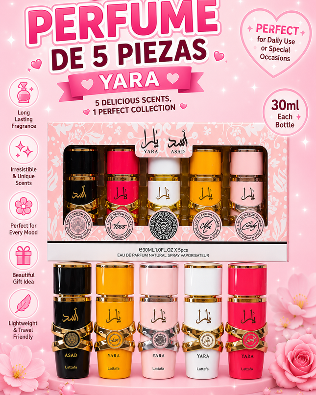 YARA SET PERFUME  5 pcs box - 30 ml per each