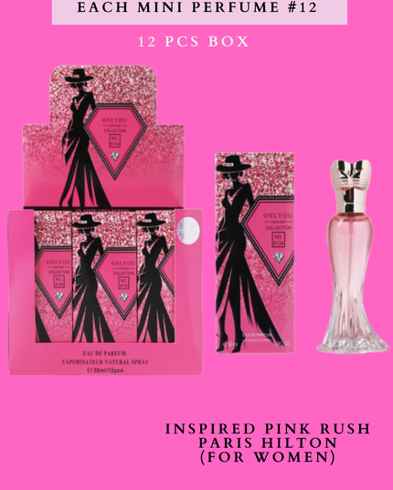 PINK ONLY YOU 30 ML PER EACH MINI PERFUME #12 - 12 PCS BOX