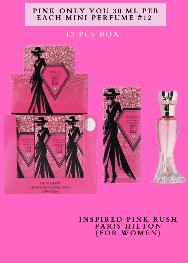 PINK ONLY YOU 30 ML PER EACH MINI PERFUME #12 - 12 PCS BOX