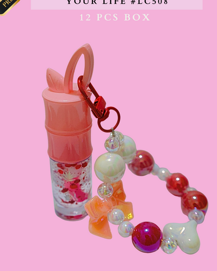 KEYCHAIN LIPGLOSS MAGIC YOUR LIFE #LC508- (12 PCS BOX)