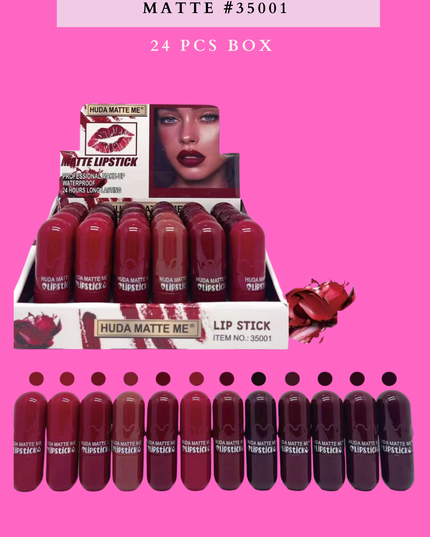 MATTE LIPSTICK HUDA MATTE #35001 24 PCS BOX