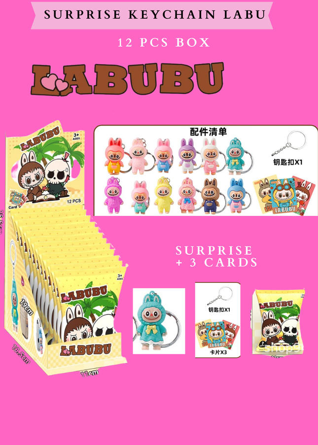 SURPRISE keychain LABUbu -12 PCS BOX