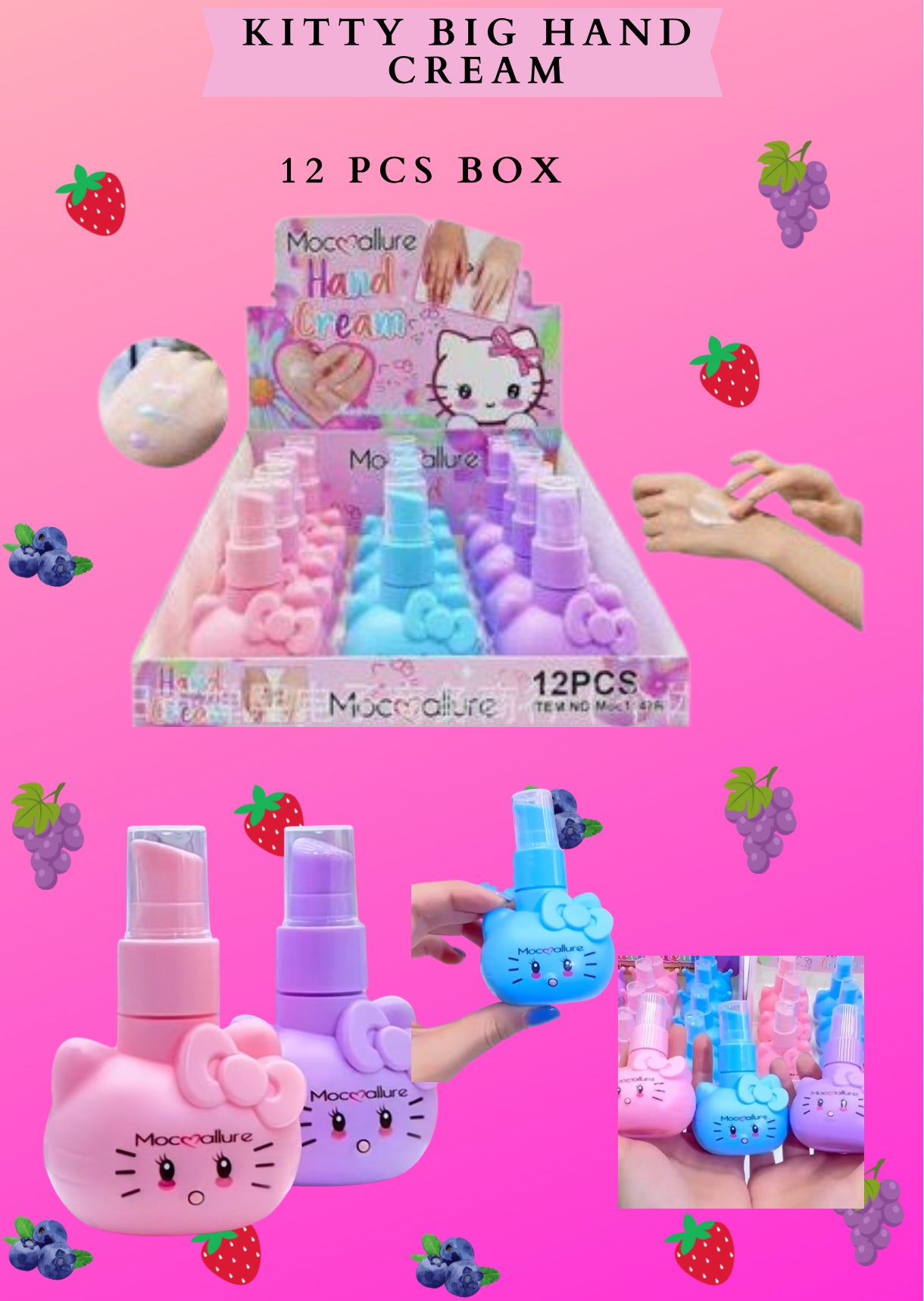 KITTY BIG HAND CREAM - 12 PCS BOX