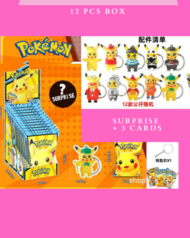 SURPRISE keychain Pokémon- 12 PCS BOX