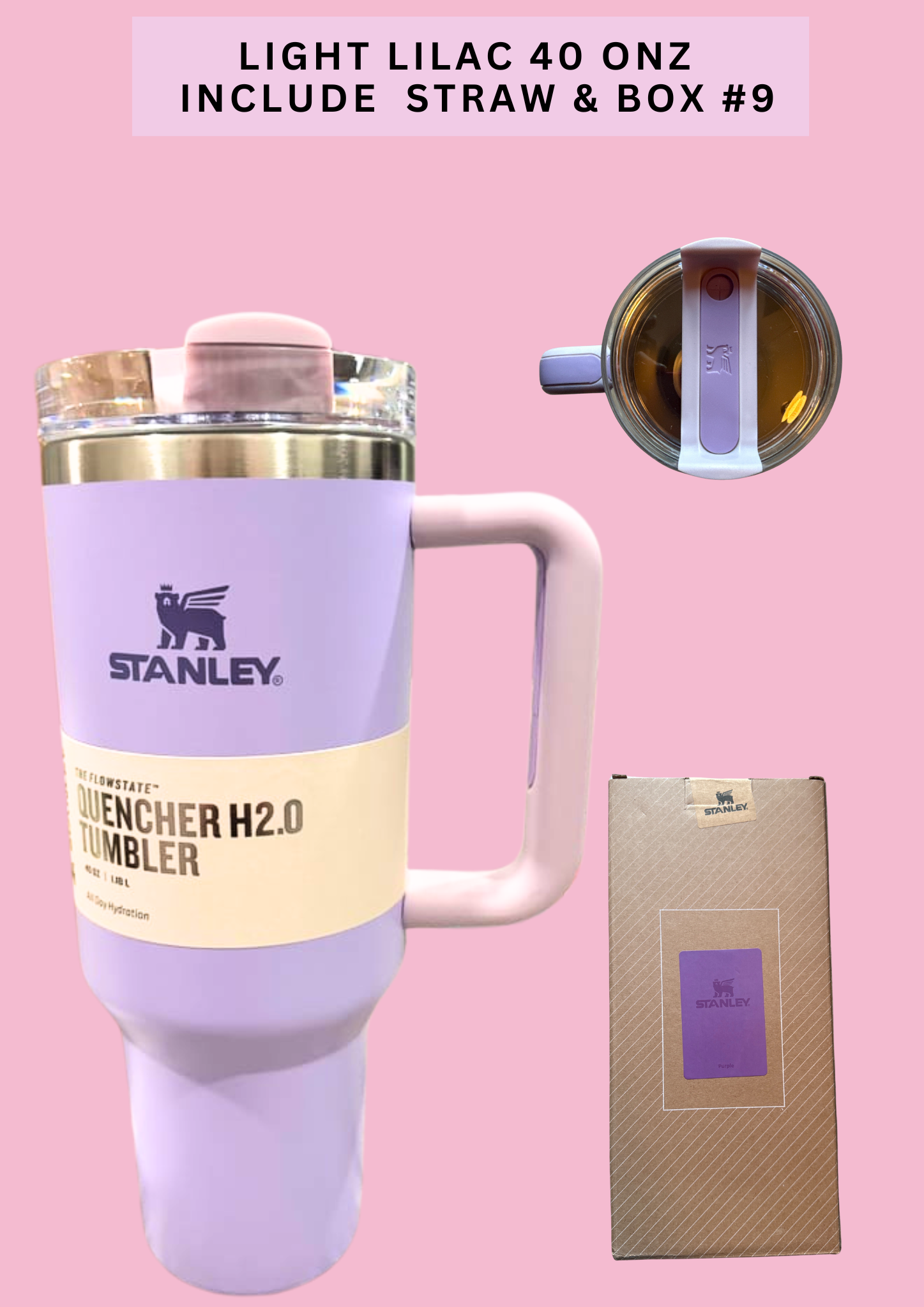 LIGHT LILAC 40 ONZ INCLUDE STRAW & BOX #9