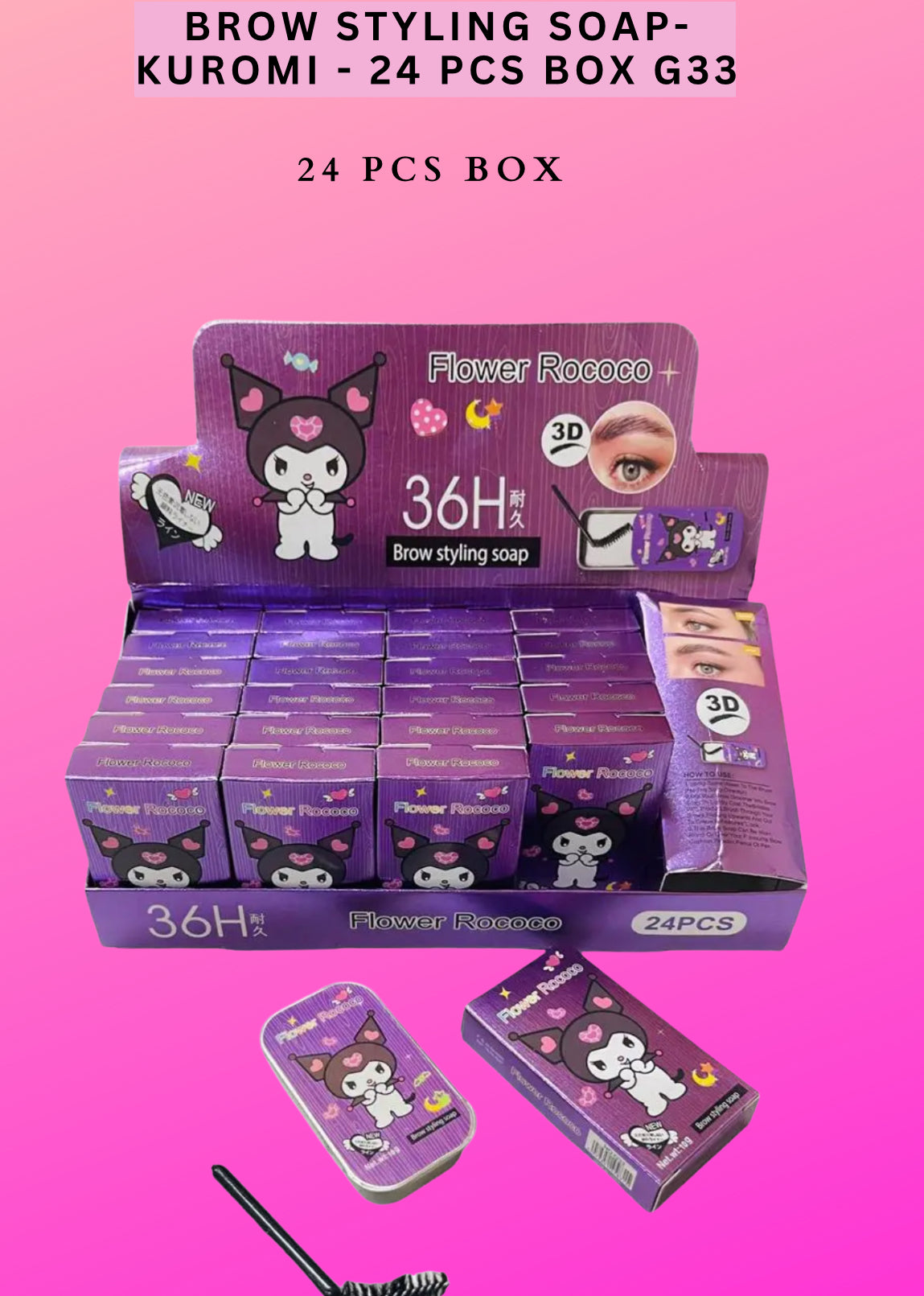 BROW STYLING SOAP- KUROMI - 24 pcs box