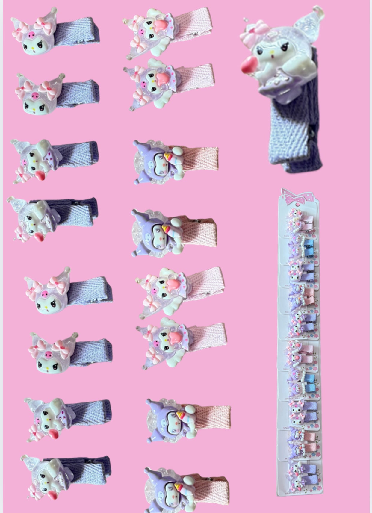 Hair Clip  -10 Pairs - cartoon