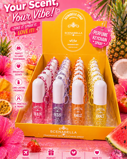 PERFUME KEYCHAIN 24 pcs box - SCENABELLA SPRAY PERFUME ( code : P1)