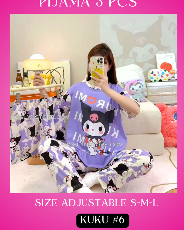 PIJAMAS KAWAII- Pajamas kawaii- (3 pcs Pijama ) (S-M-L) adjustable size1 Pijama $10 / buy 3 price is $8 per each Pijama - Adjustable size ( S- M-L)