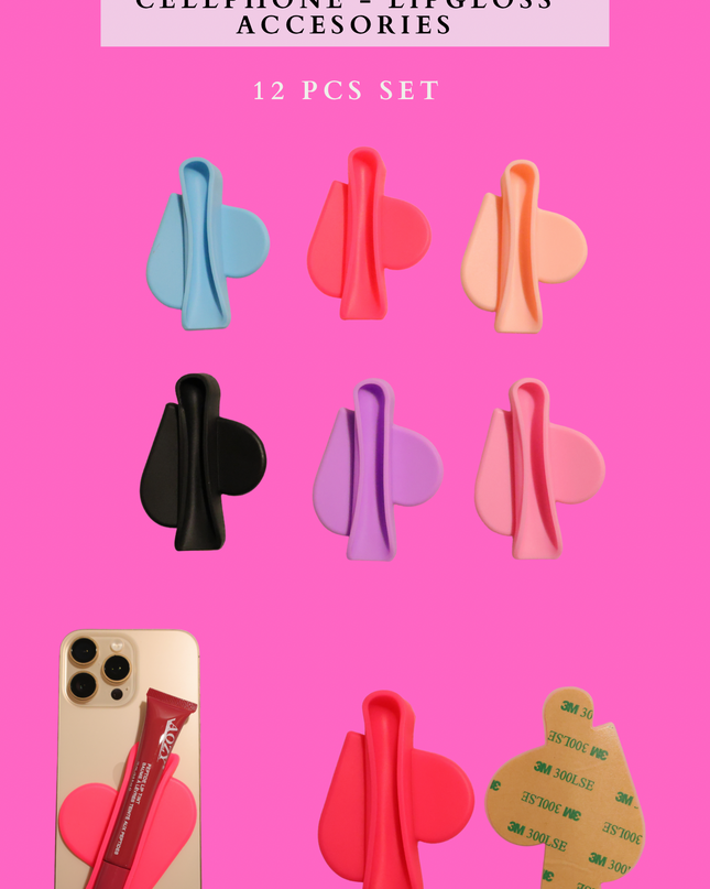 ACCESORIES FOR CELLPHONE - LIPGLOSS ACCESORIES 12 PCS SET