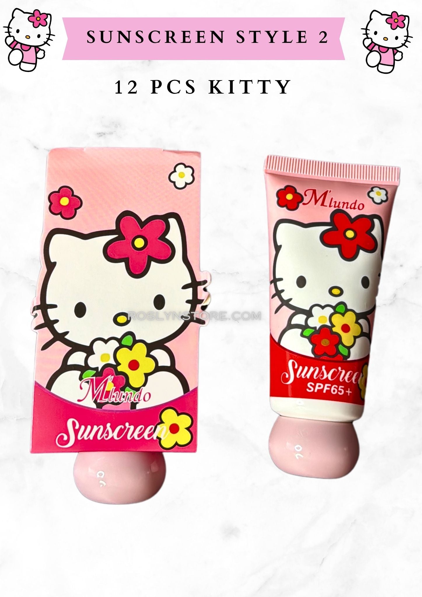 HELLO KITTY - SUNSCREEN Style 2- 65+ spf + Style 2