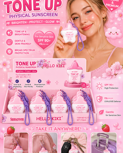 SUNSCREEN WITH KEYCHAIN - hello Kiki - 12 pcs box ( #YC7781)