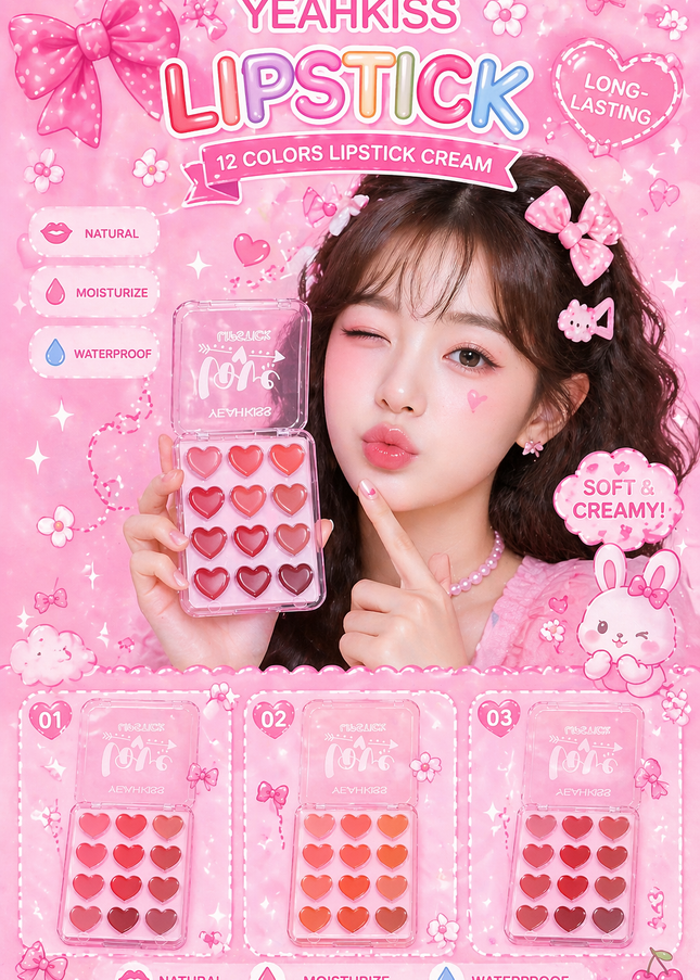 YEAHKISS- LIPSTICK PALET- 24 pc -(box #202537)