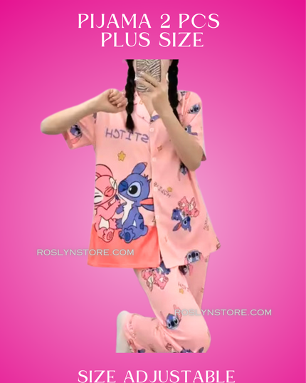 PIJAMAS KAWAII- - (2 pcs Pijama ) (M-L-)adjustable Pijama $11 / buy 3 price is $9 per each Pijama