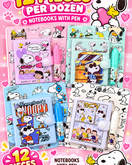 Snoopy NOTEBOOKS 12 PCS SET