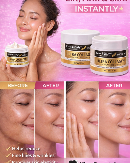 KISS BEAUTY ULTRA COLLAGEN PREMIUMSKIN CREAM 75 ML PER EACH -12 PCS BOX