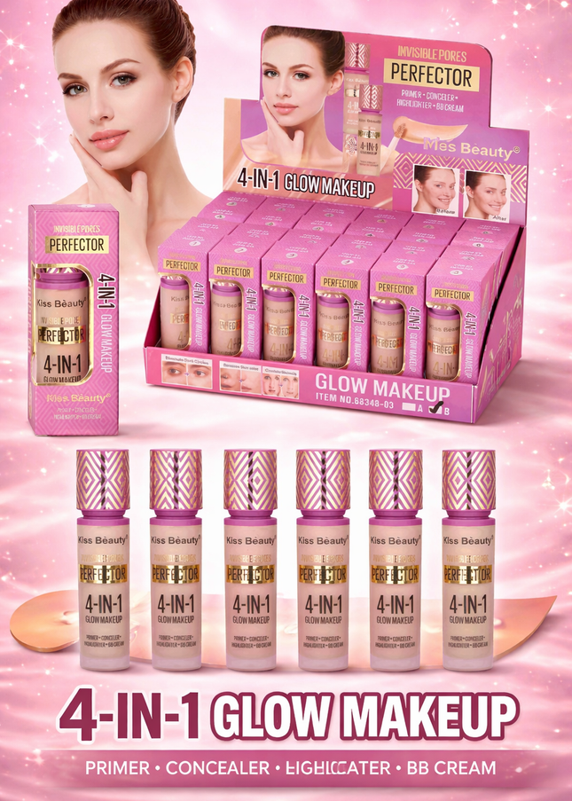 4-IN-1 GLOW MAKEUP PRIMER  (CONCEALER, HIGHLIGHTER,BB CREAM) #68348