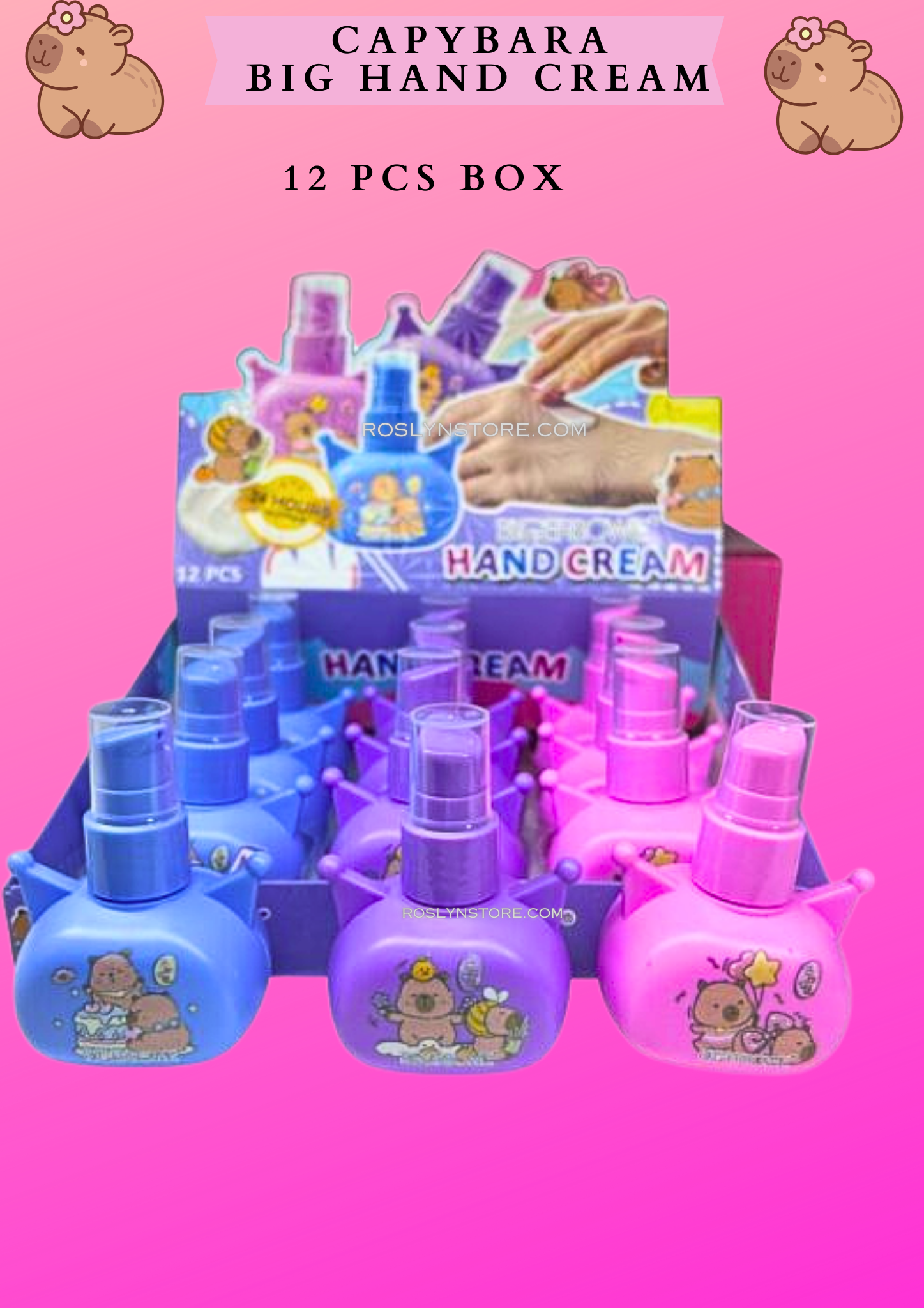 CAPYBARA BIG HAND CREAM  - 12 pcs box