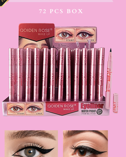 QOIDEN EYELINER WATERPROOF 72 PCS BOX # Y1101 - black color