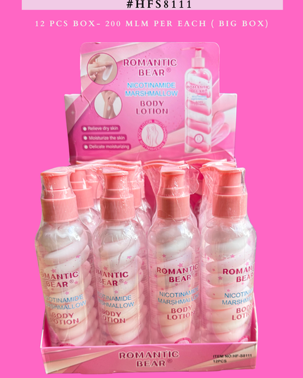 Roamtic bear nicotinamide marshamallow body lotion #Hfs8111 (200 ml ) - 12 pcs box