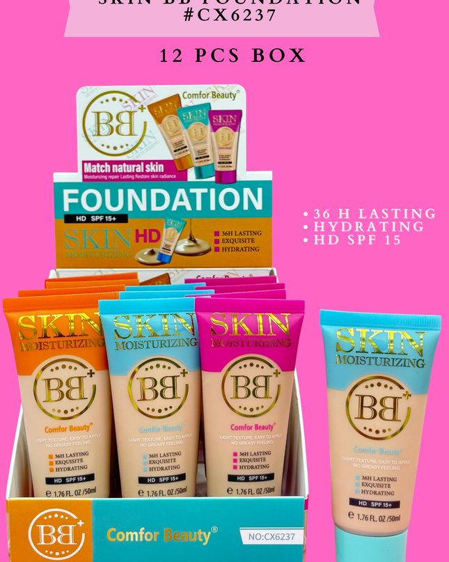 SKIN BB Cream ( match your skin) FOUNDATION ( #CX6237 ) - 12 PCS BOX