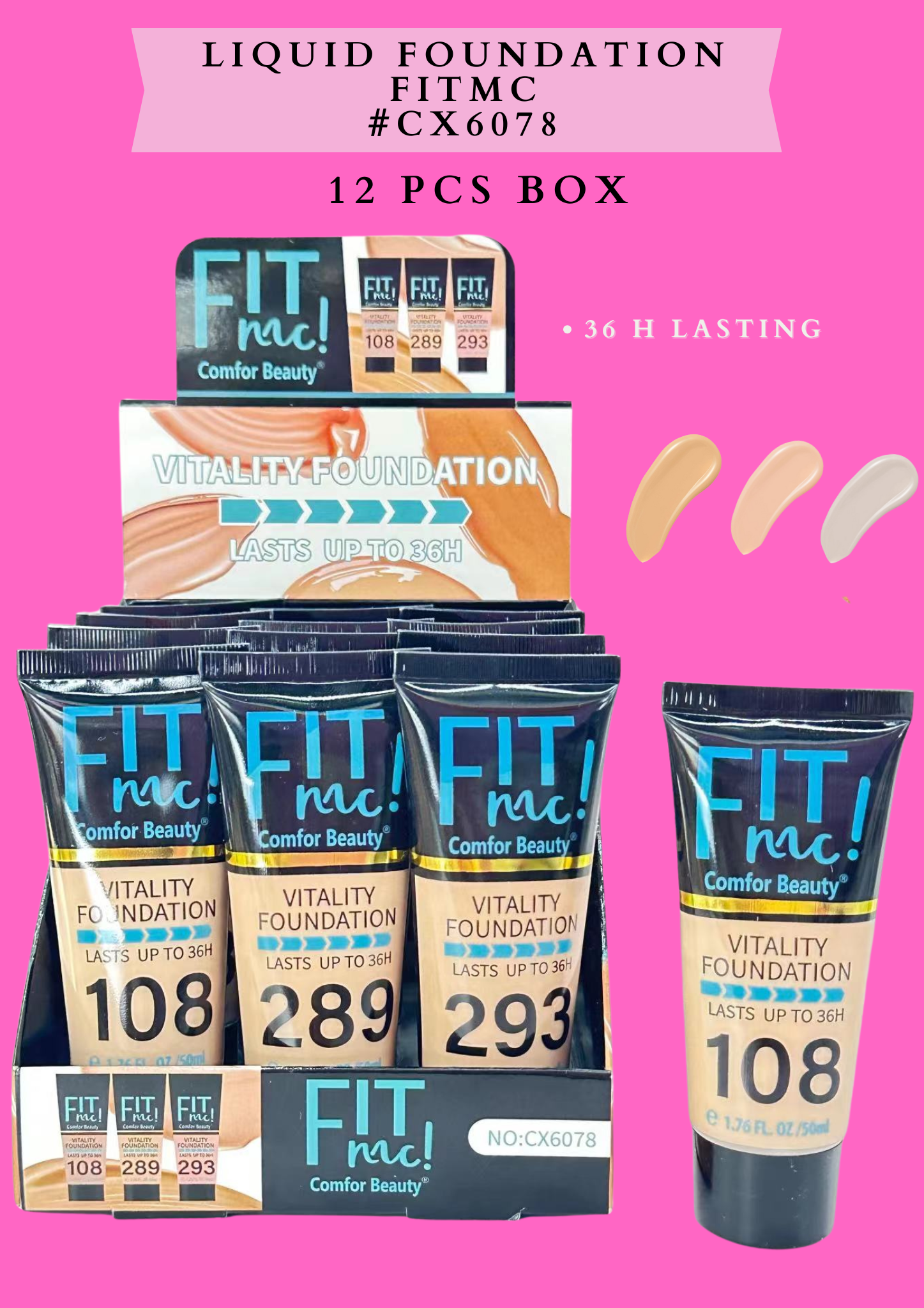 FITME FOUNDATION ( #CX6078 ) - 12 PCS BOX