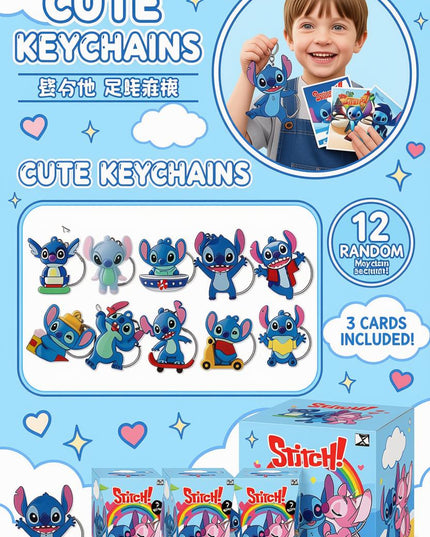 SURPRISE KEYCHAIN - 12 pcs box ( choose your favorite cartoon)